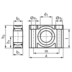 Stehlager igus igubal ESTM-10 Bohrung 10mm, Technische Zeichnung