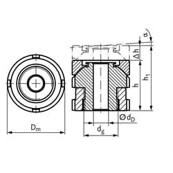 Kugelausgleichselement MN 686.4 60-26,0 , Technische Zeichnung