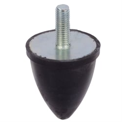 Gummi-Metallpuffer KP Durchmesser 10mm Höhe 10mm Gewinde M4x10 , Produktphoto