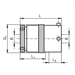 Rutschkupplungen Typ B, axiale Anordnung, Technische Zeichnung