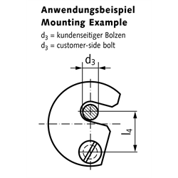 Schwenkscheiben DIN 6371, Technische Zeichnung
