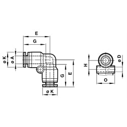 Winkelverbindung Rohr-Außendurchmesser 4mm , Produktphoto