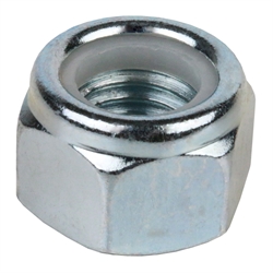 Sechskantmutter DIN 982 (ähnlich DIN EN ISO 7040) mit Klemmteil aus Polyamid M14 Stahl verzinkt Festigkeit 10, Produktphoto