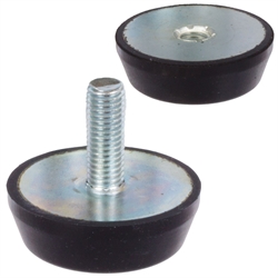 Gummi-Metall-Anschlagpuffer MGK Durchmesser 50mm Gewinde M 10x28 , Produktphoto