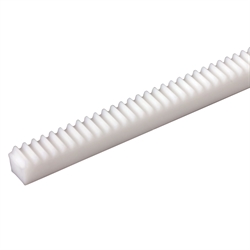 Zahnstange aus POM weiß Modul 2 Zahnbreite 20mm Gesamthöhe 20mm Länge 500mm , Produktphoto